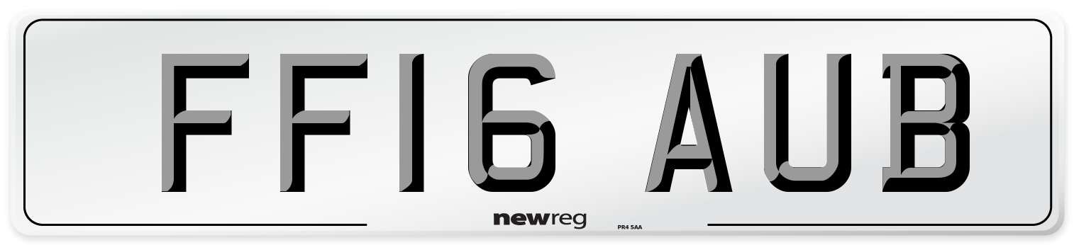 FF16 AUB Number Plate from New Reg